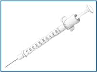 Drawing of a syringe.